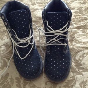 TIMBERLAND POLKA DOT WATERPROOF BOOTIES 4 NWOT